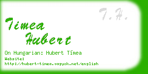 timea hubert business card
